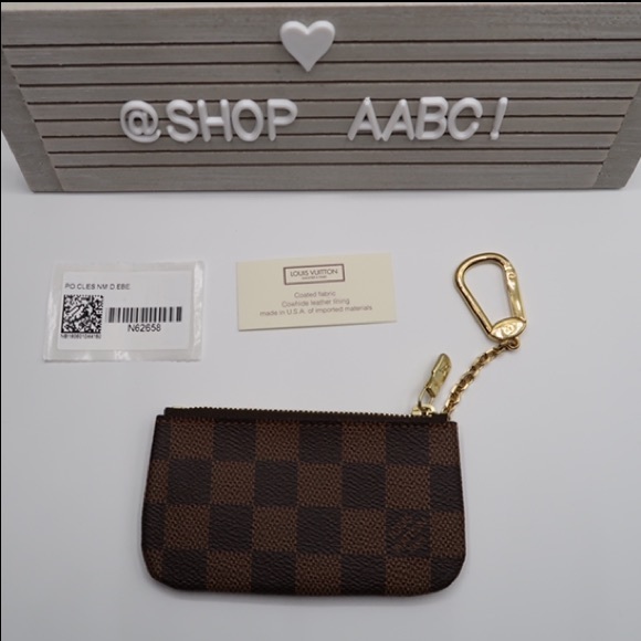 ♥️SOLD ♥️ Louis Vuitton Damier Ebene Key Pouch - Picture 1 of 8